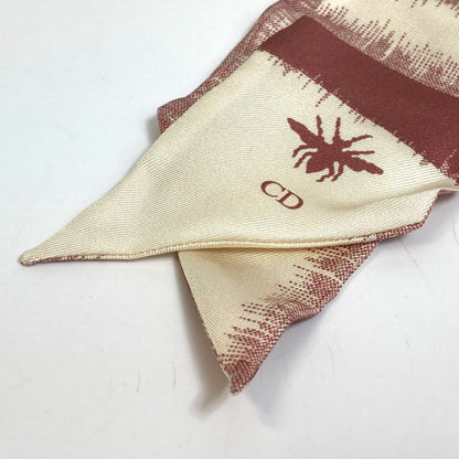 Dior scarf silk beige x dusty pink logo mitsa Women