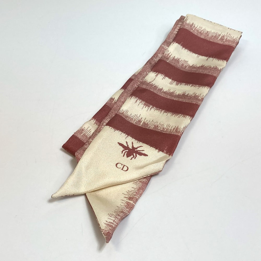 Dior scarf silk beige x dusty pink logo mitsa Women