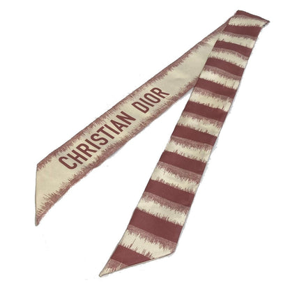 Dior scarf silk Pink x Beige Mitsua Women