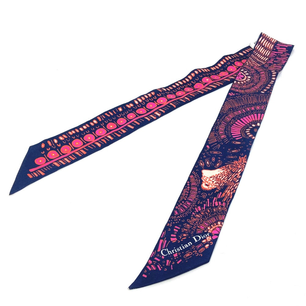 Dior scarf silk Navy Mitsua Women