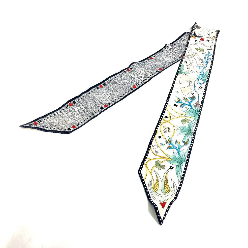 Dior scarf silk multicolor Heart Pattern Mitsua Women