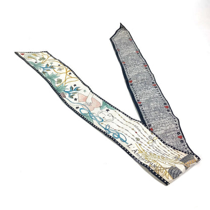 Dior scarf silk multicolor Heart Pattern Mitsua Women