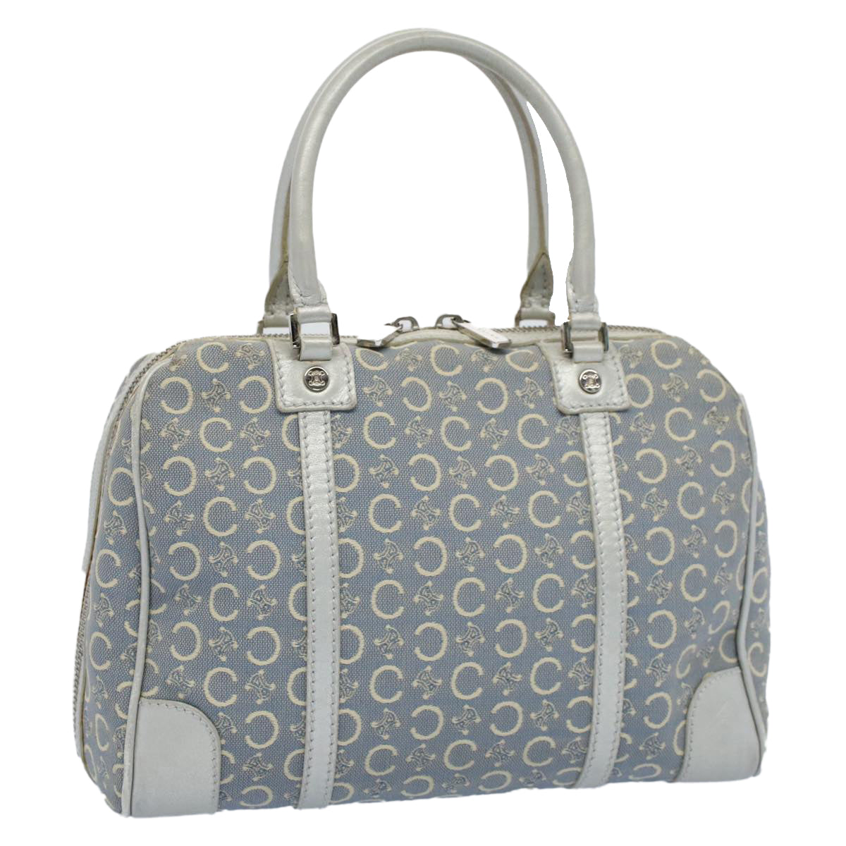Luxury CELINE C Macadam Canvas Hand Bag Light Blue  54505