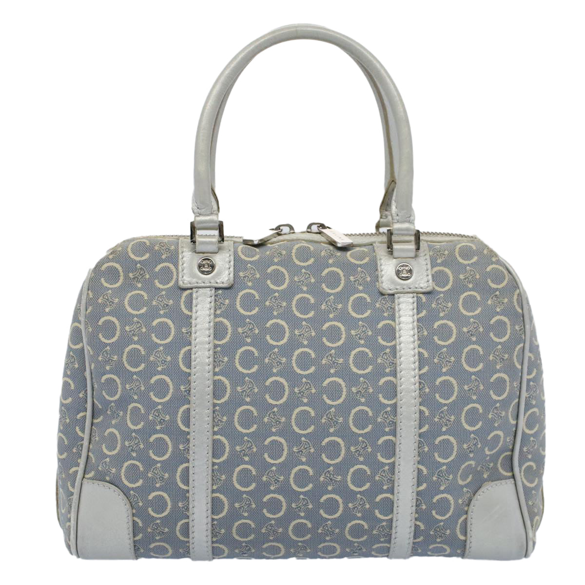 Luxury CELINE C Macadam Canvas Hand Bag Light Blue  54505