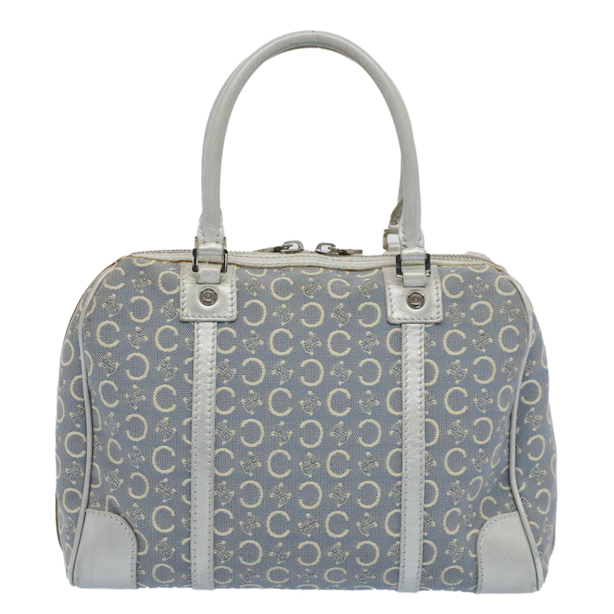Luxury CELINE C Macadam Canvas Hand Bag Light Blue  54505