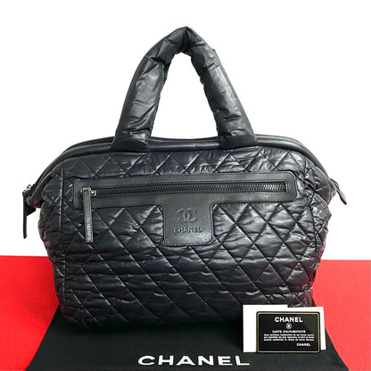 CHANEL Handbag Nylon black Cococoon Women
