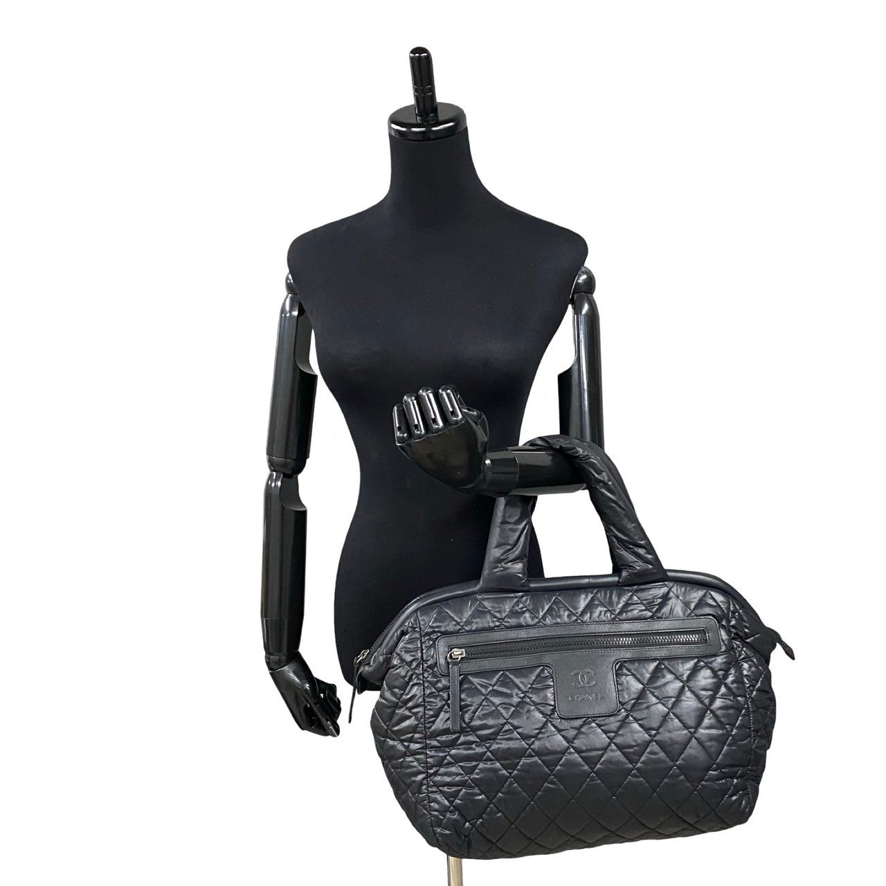 CHANEL Handbag Nylon black Cococoon Women