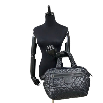 CHANEL Handbag Nylon black Cococoon Women