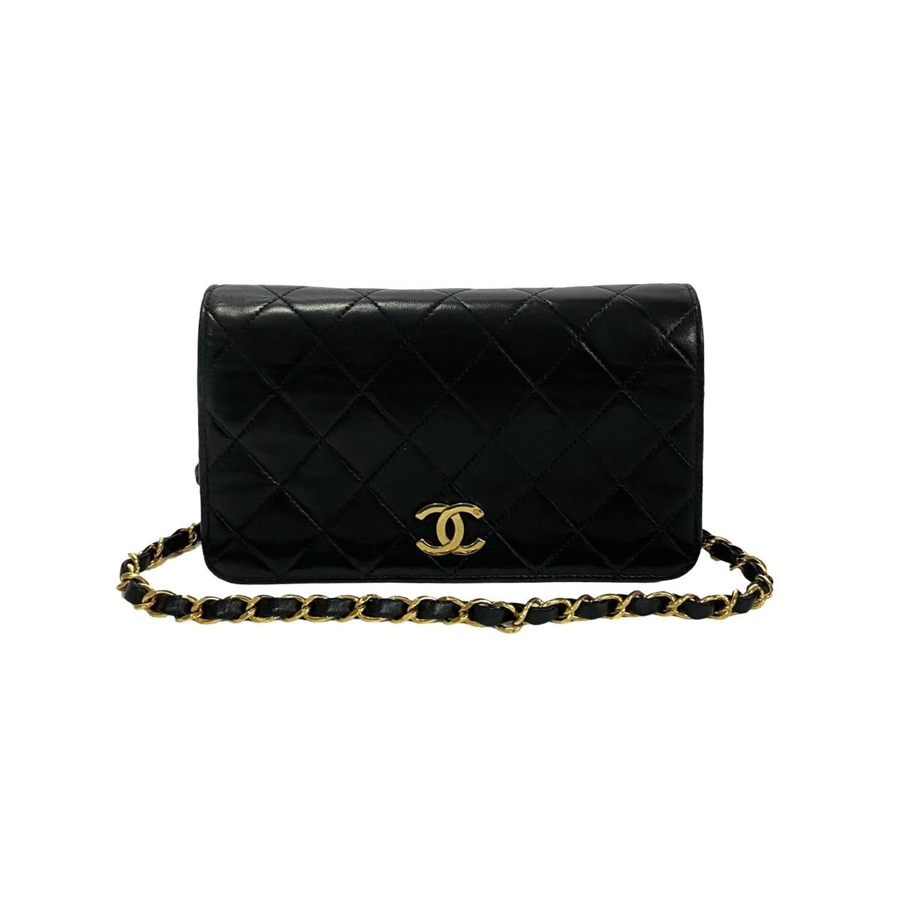 CHANEL Shoulder Bag lambskin black COCO Mark Matrasse Women