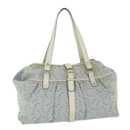 Luxury CELINE C Macadam Canvas Tote Bag Blue  54807