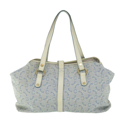 Luxury CELINE C Macadam Canvas Tote Bag Blue  54807