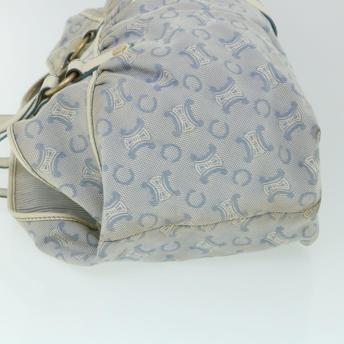 Luxury CELINE C Macadam Canvas Tote Bag Blue  54807