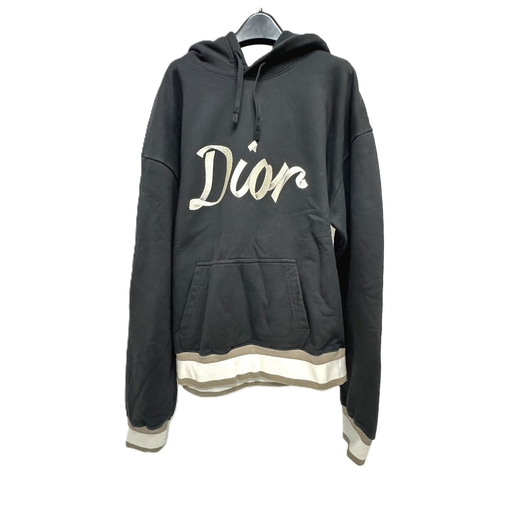 Dior Hoodie 293J678A0531 cotton black logo embroidery mens L