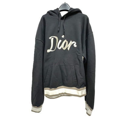 Dior Hoodie 293J678A0531 cotton black logo embroidery mens L