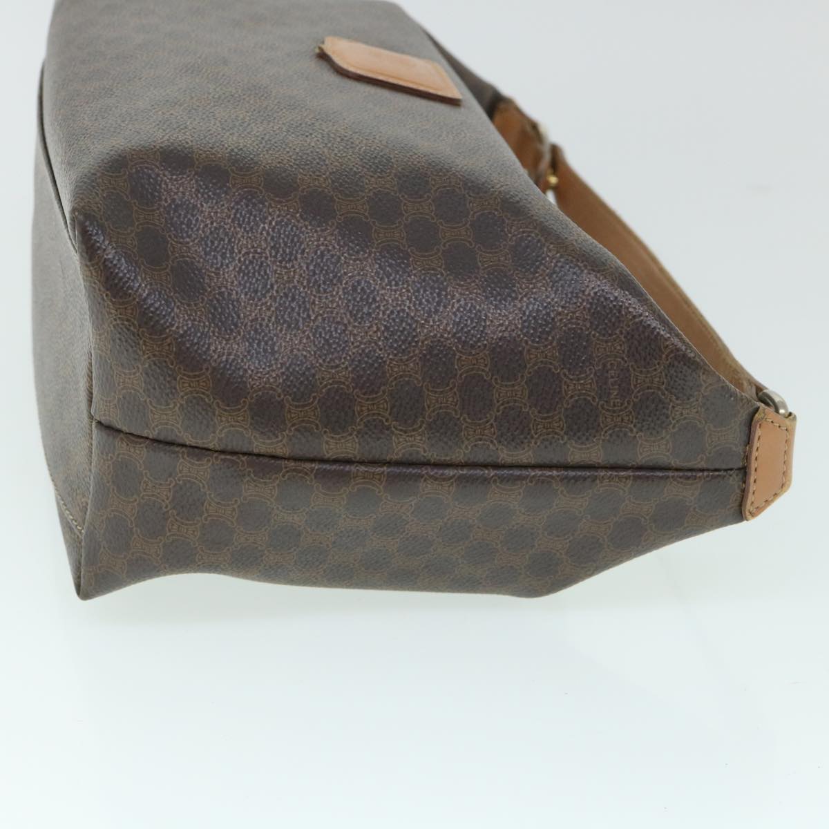 Luxury CELINE Macadam Canvas Shoulder Bag PVC Leather Brown  54855