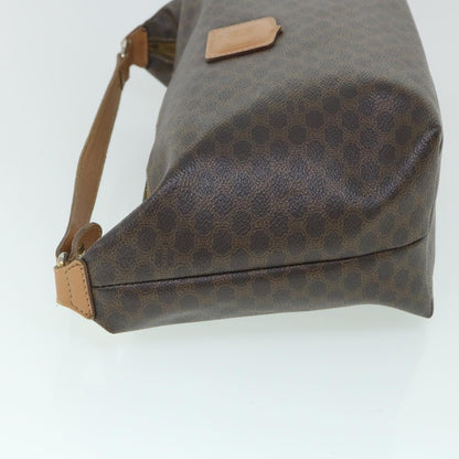 Luxury CELINE Macadam Canvas Shoulder Bag PVC Leather Brown  54855