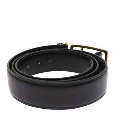 Luxury CELINE Horse Carriage Belt Leather 35.4""-37.8"" Black Gold  54945