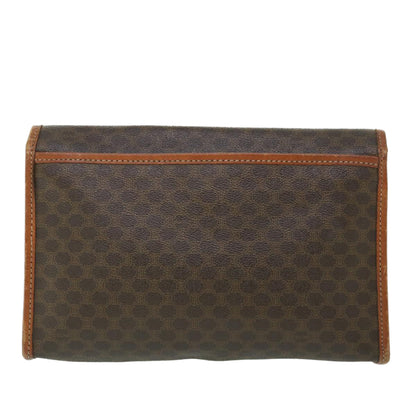 Luxury CELINE Macadam Canvas Shoulder Bag PVC Leather Brown  54954