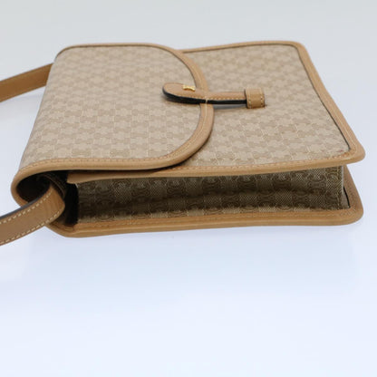 Luxury CELINE Macadam Canvas Shoulder Bag Beige  54990
