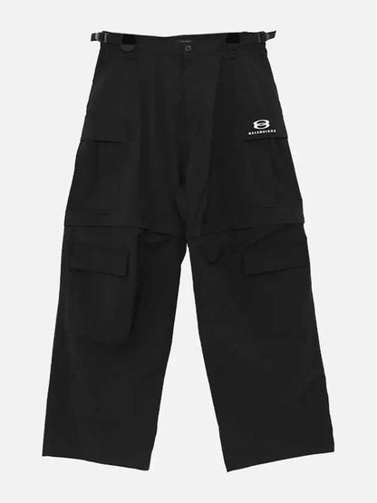 Luxury Balenciaga Trending 2025 Unity Sports Icon Cargo Straight Pants Black