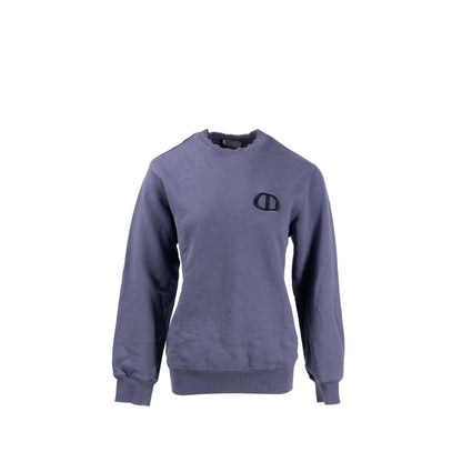 Dior Size S Embossed Sweatshirt Cotton Purple Grey