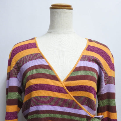 CHANEL knit P17171V00904 Cotton, Rayon, Polyester multicolor border Kashcourt Women 42