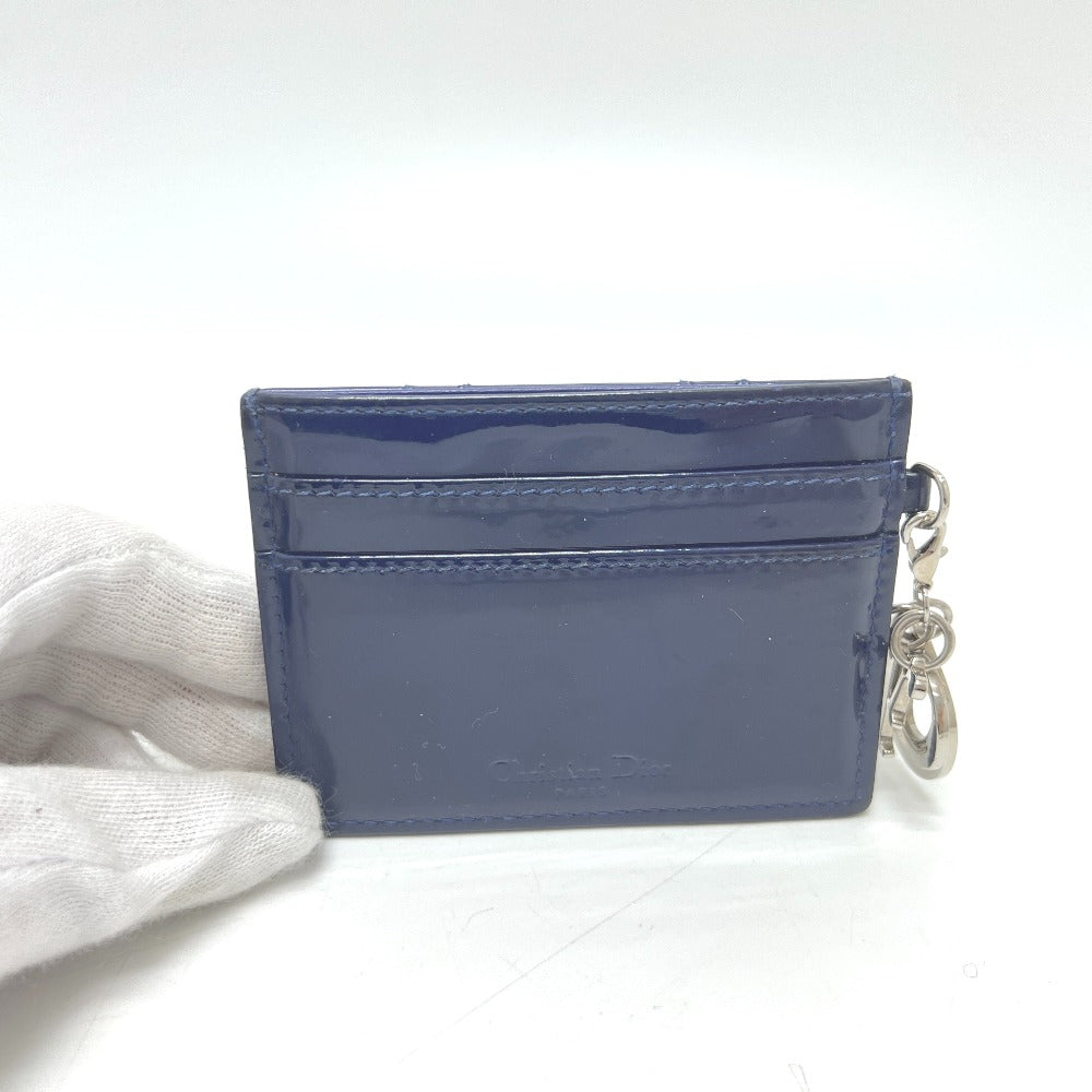 Dior Card Case Patent calfskin blue Canage