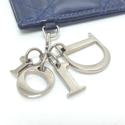 Dior Card Case Patent calfskin blue Canage