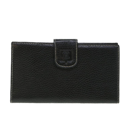 Luxury CELINE Long Wallet Leather Black  55628