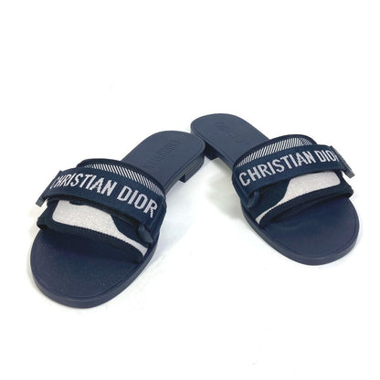 Dior Sandals KCQ431CNTS85B rubber Navy Flat logo DIOREVOLUTION Women 35