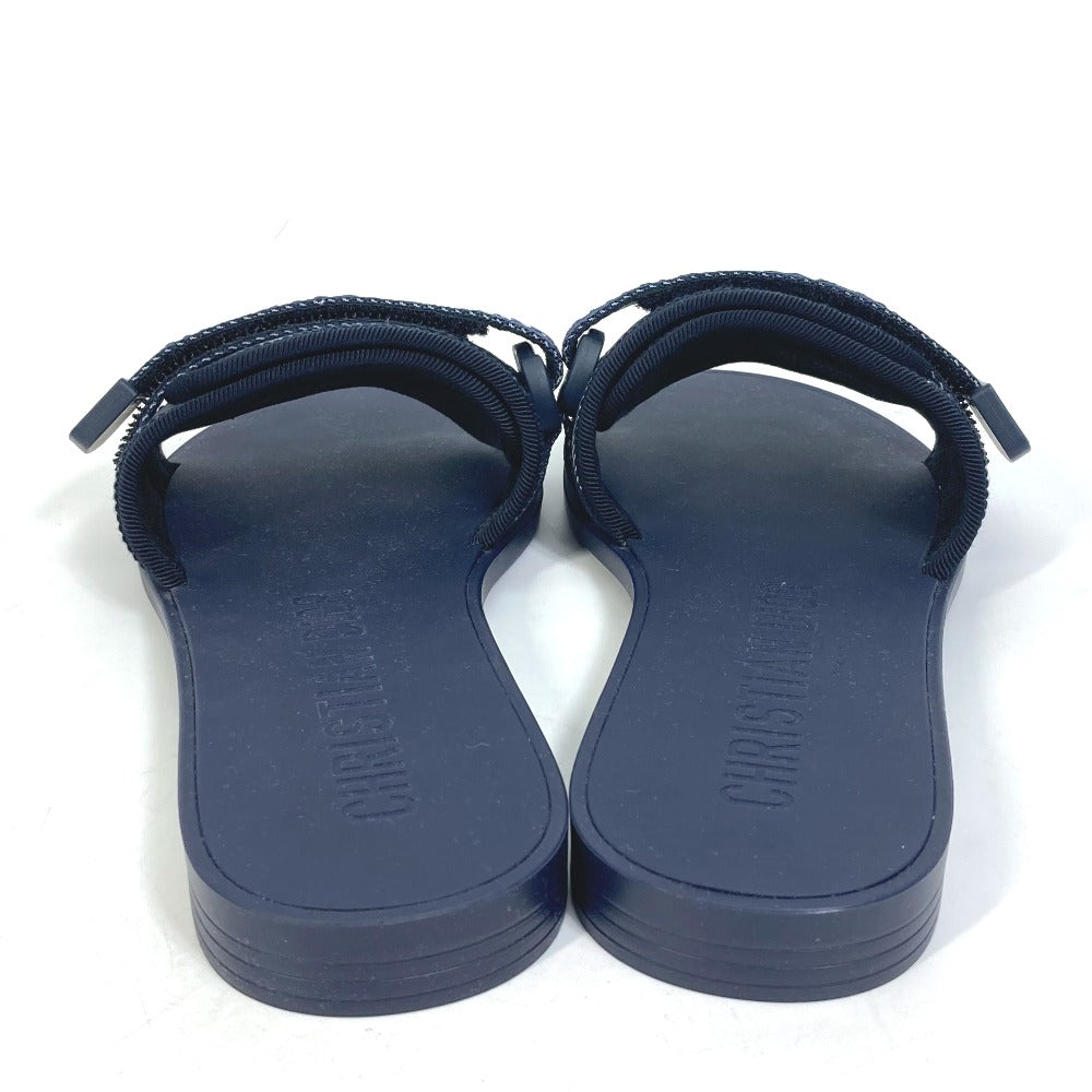 Dior Sandals KCQ431CNTS85B rubber Navy Flat logo DIOREVOLUTION Women 35