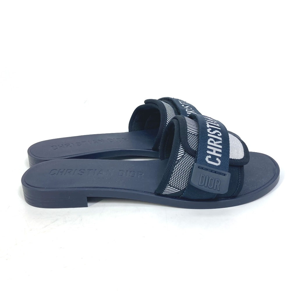 Dior Sandals KCQ431CNTS85B rubber Navy Flat logo DIOREVOLUTION Women 35