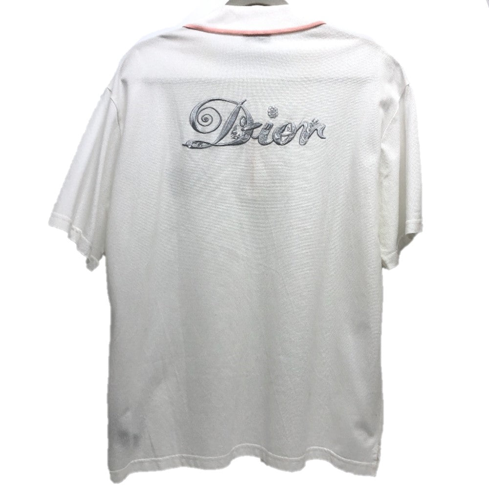 Dior Short sleeve polo shirt 143J833A0448 cotton white Logo embroidery KENNY SCHARF Kenny Scharf collaboration mens XXL