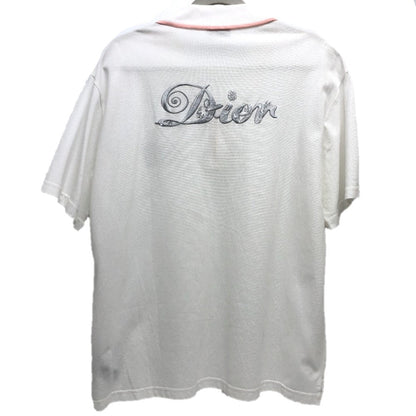 Dior Short sleeve polo shirt 143J833A0448 cotton white Logo embroidery KENNY SCHARF Kenny Scharf collaboration mens XXL