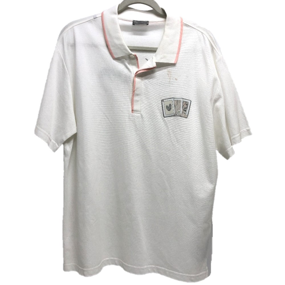 Dior Short sleeve polo shirt 143J833A0448 cotton white Logo embroidery KENNY SCHARF Kenny Scharf collaboration mens XXL