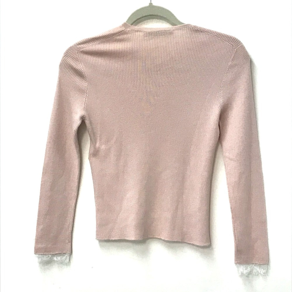 Dior cardigan Cashmere, Silk pink Lace Knit Women I 40