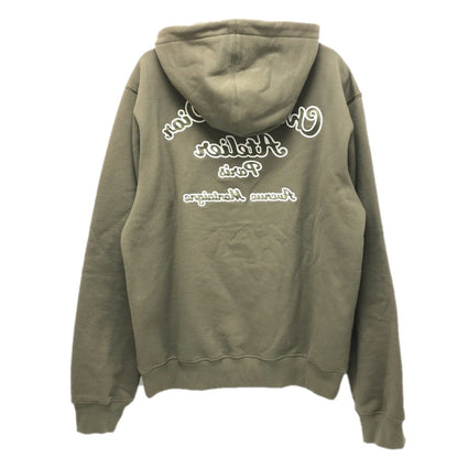 Dior Hoodie 293J698 cotton khaki long sleeve tops apparel Atelier Paris embroidered hoodie mens XXL