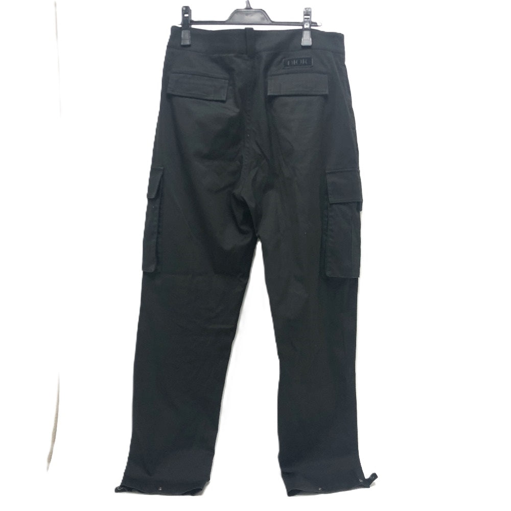 Dior Pants 013C101A3866 cotton black Logo patch mens 48
