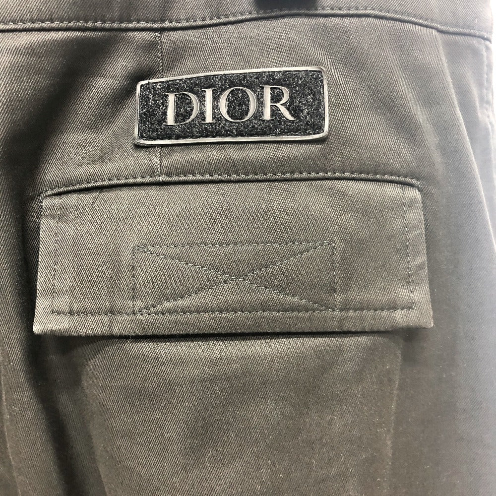 Dior Pants 013C101A3866 cotton black Logo patch mens 48