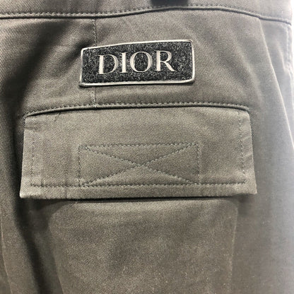Dior Pants 013C101A3866 cotton black Logo patch mens 48