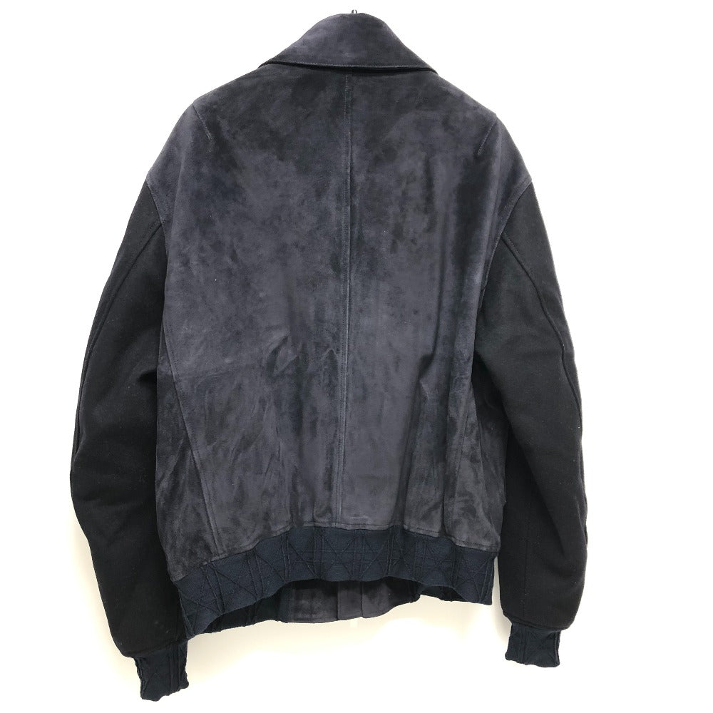 Dior Jacket 383L419A0686 Suede / leather Navy 23AW Tape Logo Suede mens 48