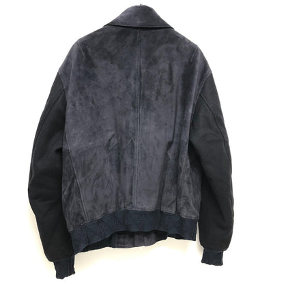 Dior Jacket 383L419A0686 Suede / leather Navy 23AW Tape Logo Suede mens 48