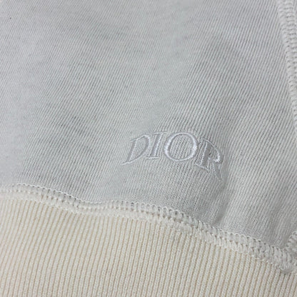 Dior Hoodie 113M221AT225 Cotton, Cashmere white Oblique mens L