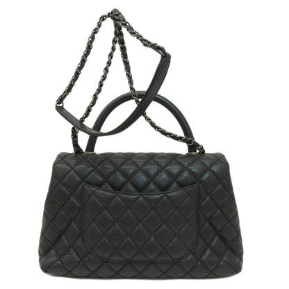 CHANEL Handbag Grained Calfskin Skin black Matrasse 2WAY