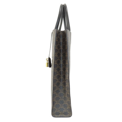 CELINE Tote Bag PVC Brown Bar Tikal Hippo Triomphe Women
