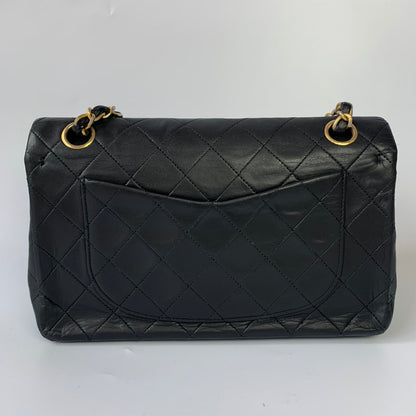 Chanel Classic Flap Vintage Black Lambskin Leather with 24k Gold Hardware, 1989-1991