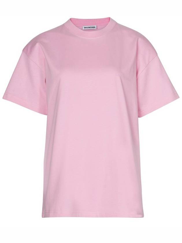 Luxury Balenciaga Trending 2025 Women's Logo Cotton Short Sleeve T-Shirt Pink
