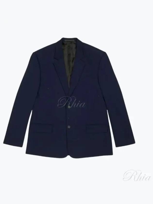 Luxury Balenciaga Trending 2025 Regular Tailored Jacket Navy