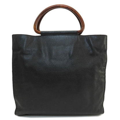 CHANEL Tote Bag Grained Calfskin Skin black COCO Mark