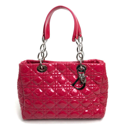 Dior Handbag M0955PVR Patent leather Pink type Cannage Soft Enamel Lady Dior Women